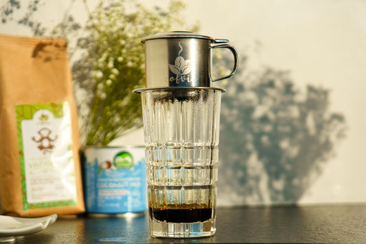Vietnameischer Kaffee Phin Filter Zubereitung
